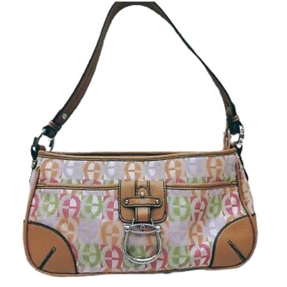 Designer vintage Etienne Aigner pastel logo purse